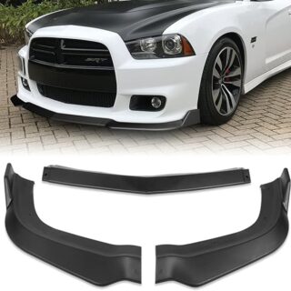 Front Lip Spoiler Air Chin Splitter, Unpainted Matt Black