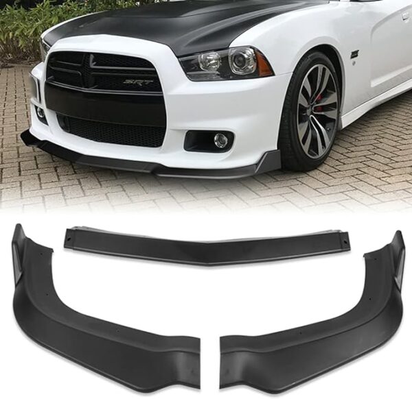 Front Lip Spoiler Air Chin Splitter, Unpainted Matt Black