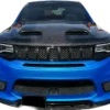 Best 2011-2021 Jeep Grand Cherokee Carbon Fiber Red Eye Hood - Image 3