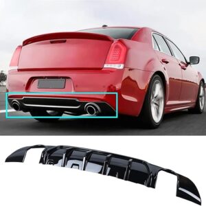 Best Glossy Black ABS Rear Lip Bumper Diffuser 2015-2021 Rear Lip for Chrysler 300C SRT Factory Style Lower Valance PP