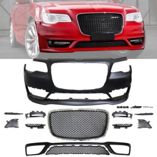 2015-2023 Chrysler 300 SRT Style Front Bumper Cover w/Grille & Front Lip Polypropylene