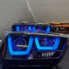 2011-2014 Dodge Charger RGBW Flow Series LED Halo DRL Spec-D Headlights - Image 5